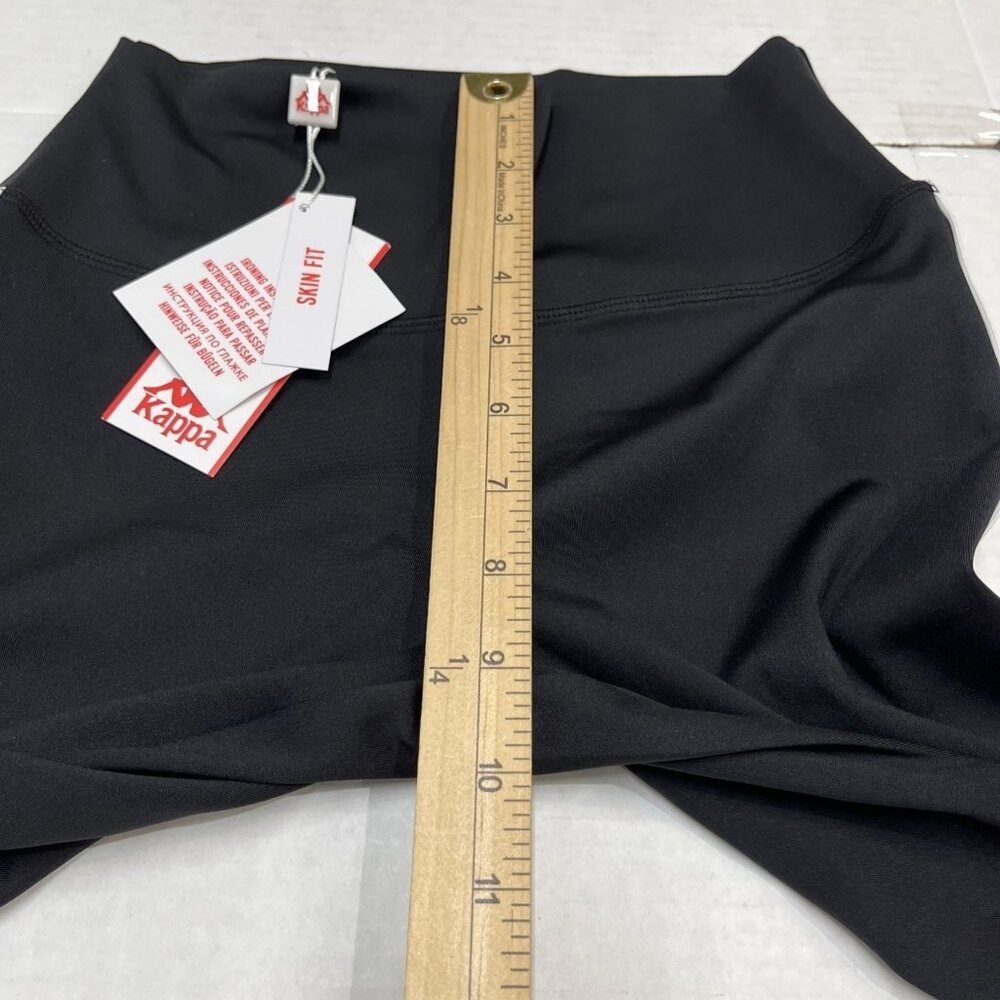 Kappa Leggings Skin Fit Delina Jet Black Size S Athletic Athleisure Casual - Picture 8 of 13